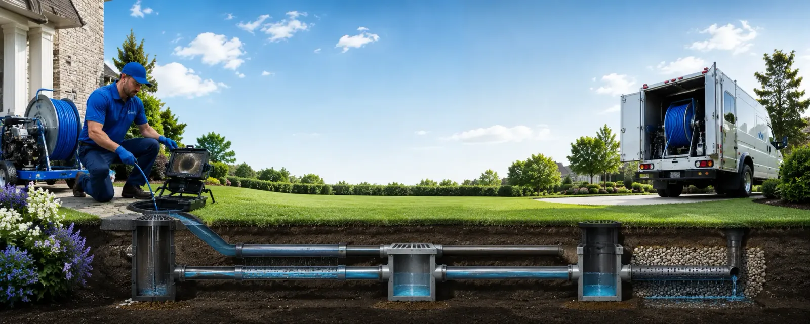 Outdoor drain cleaning information for New Vienna, IA